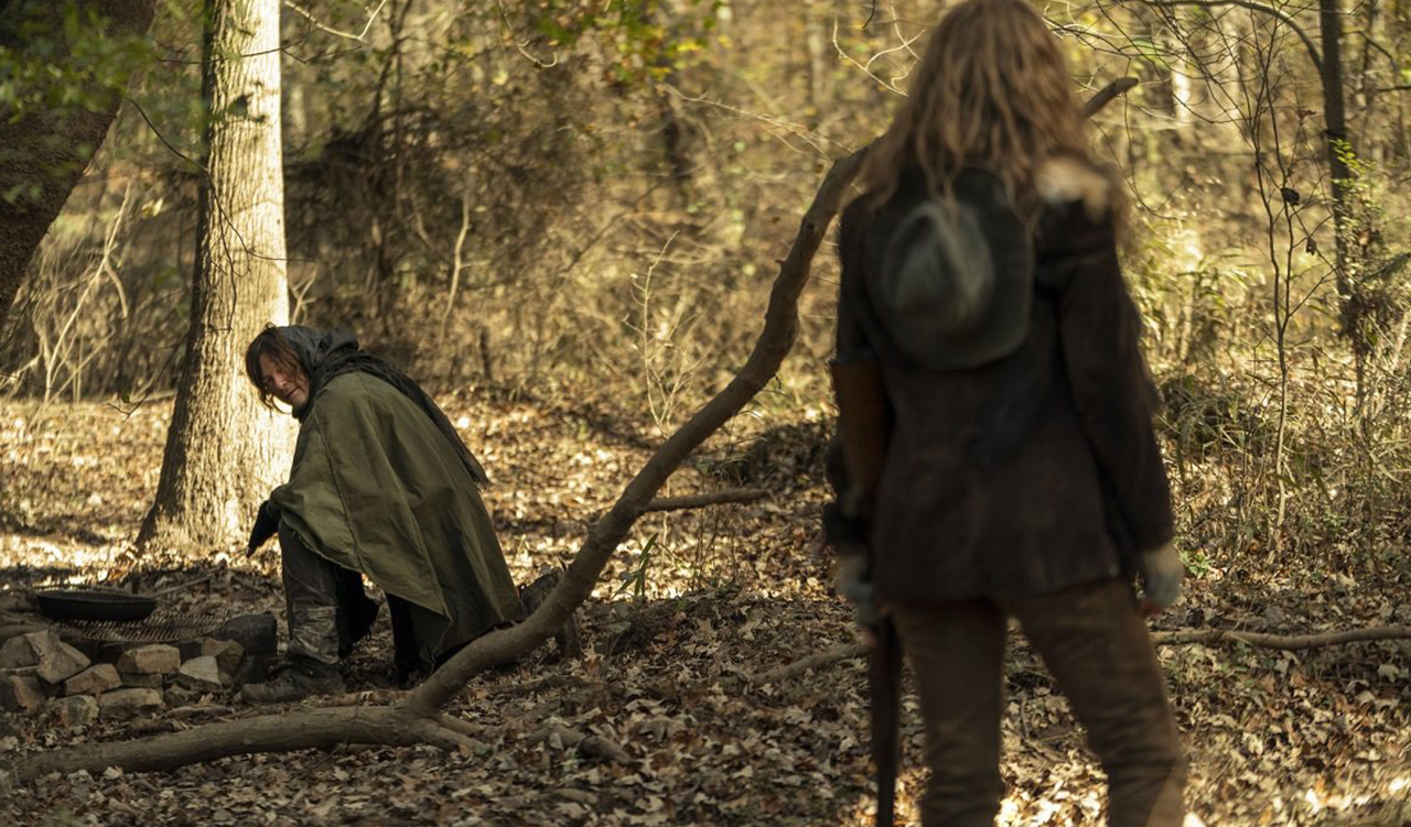 Daryl despidiéndose de Leah