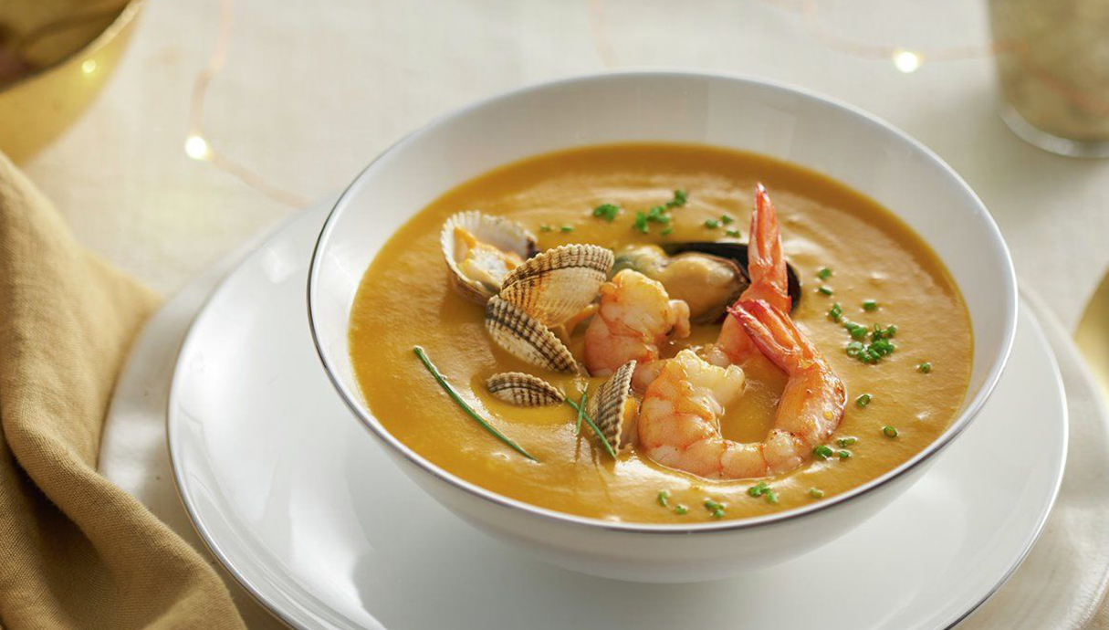 Crema de mariscos tradicional