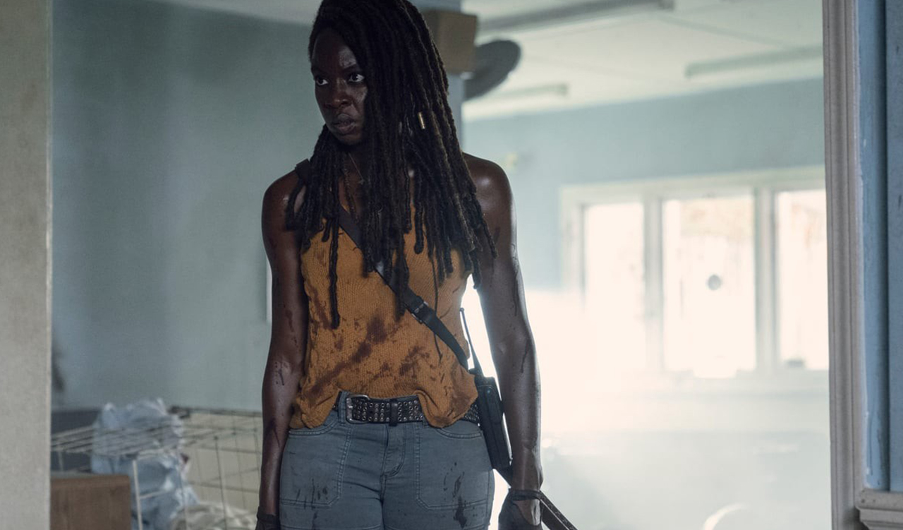Michonne durante el ataque a Alexandría